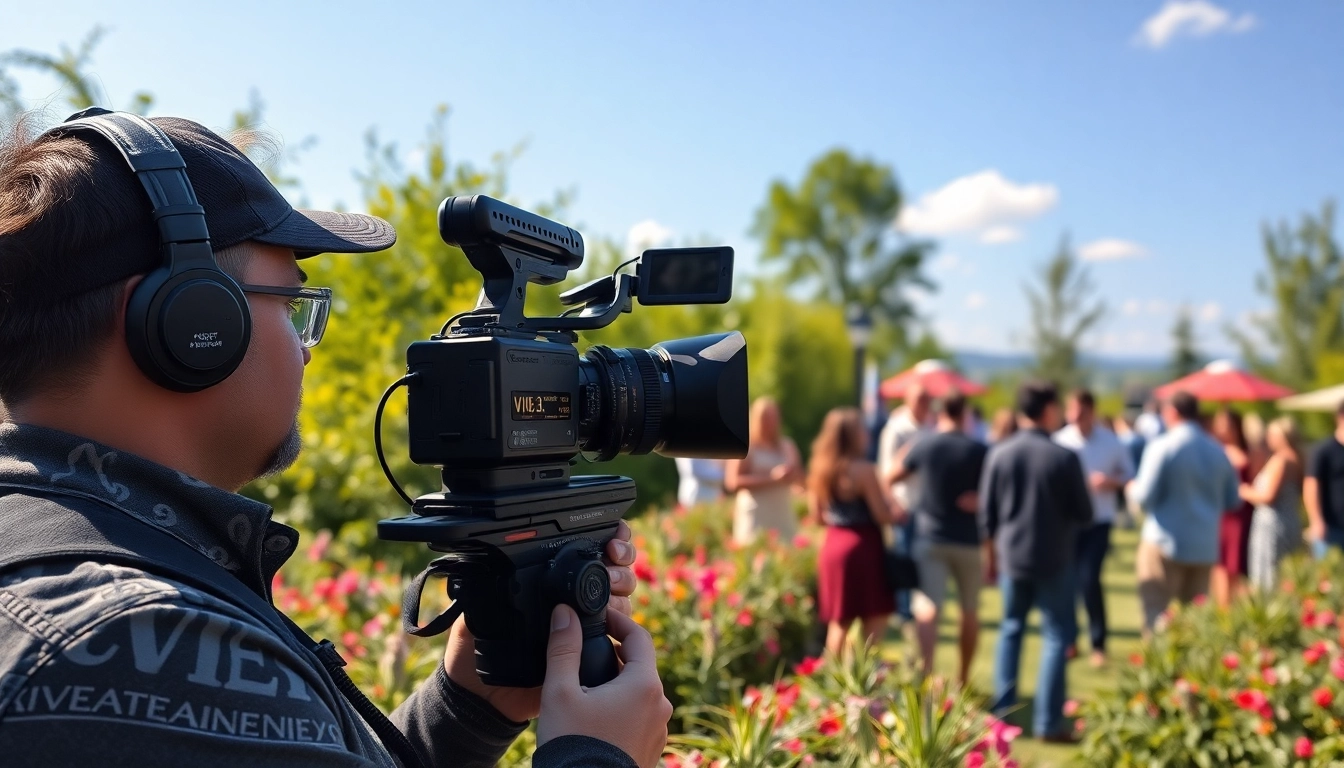 Capturing iconic scenes with On-location videography toronto in a vibrant outdoor setting.