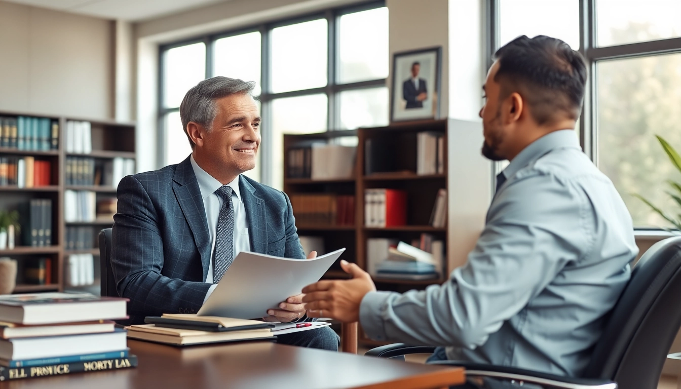 Consulting with a Stockton Accident Lawyer to discuss personal injury case details.