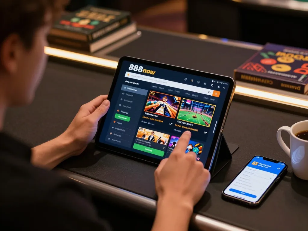 Access the 888now đăng nhập interface on a tablet for effortless online gaming