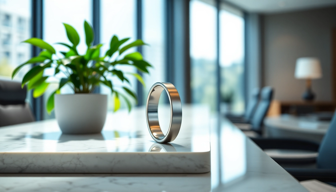 Showcasing the Ringconn in a professional setting with a sleek design and modern details.