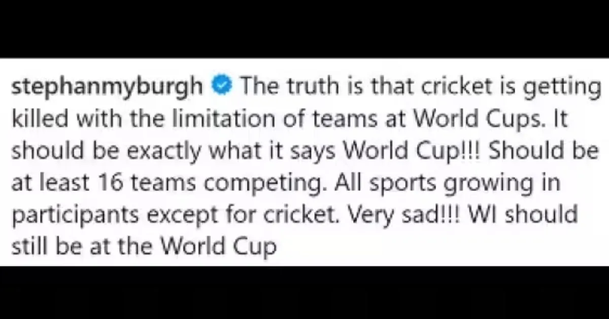"Cricket is getting killed with....." - Stephan Myburgh