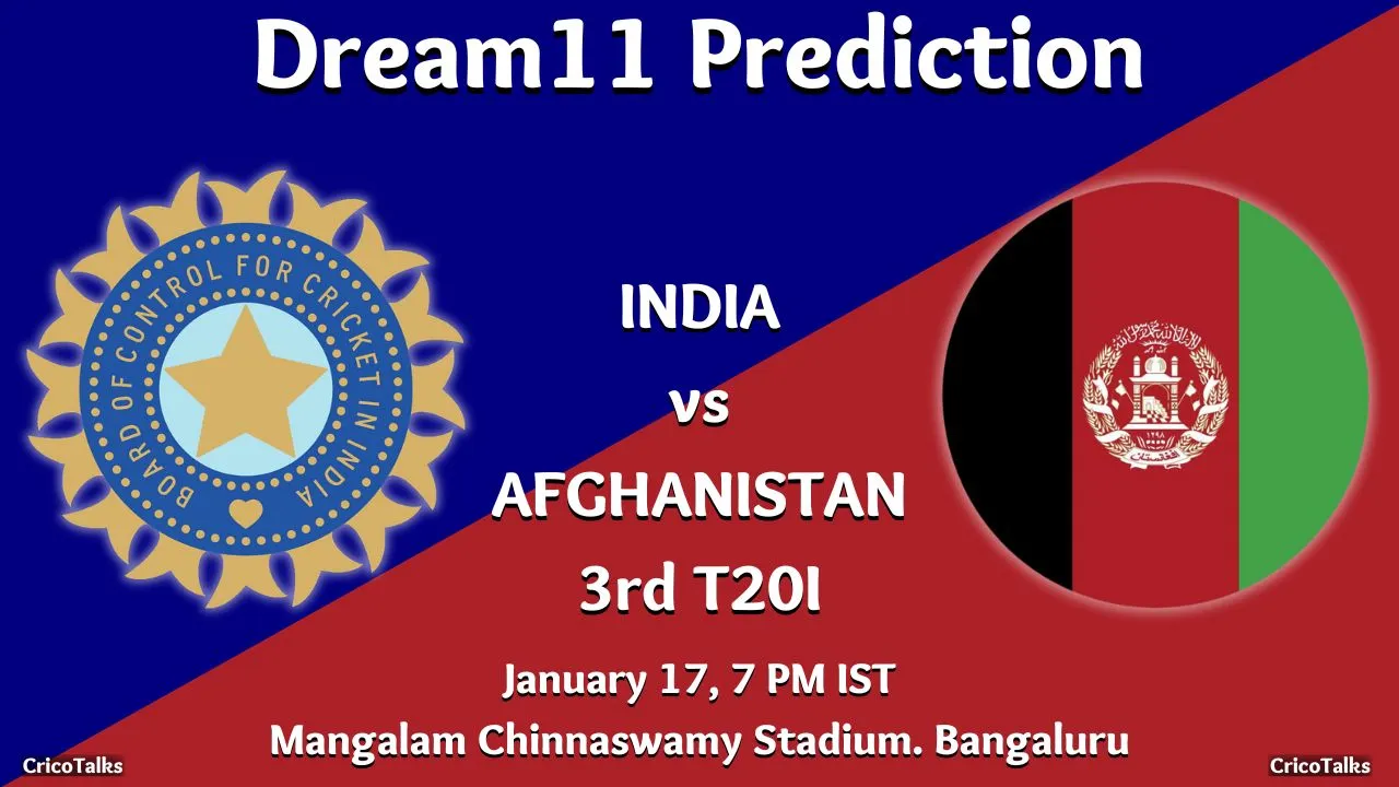 IND vs AFG Dream11 Prediction, 3rd T20I, Dream11 Today Team, Fantasy Cricket Tips, Playing 11, Pitch Report