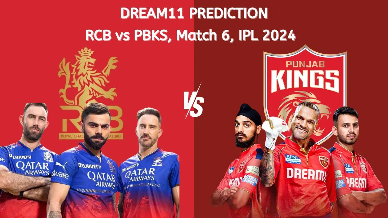 RCB vs PBKS Dream11 Prediction, IPL 2024, Match 6, Playing XI, Fantasy Cricket Tips, and Pitch Report, PBKS vs RCB Dream11, ipl 2024