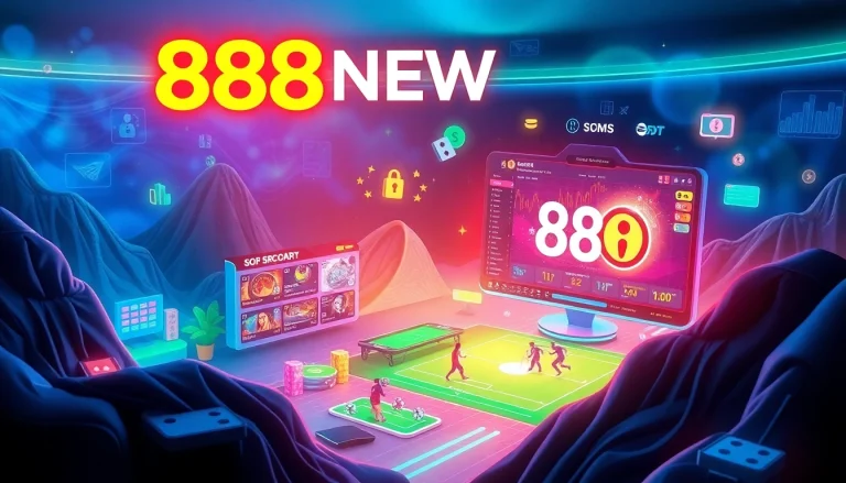 Engaging view of the 888 new online gaming platform showcasing diverse games and secure transactions.