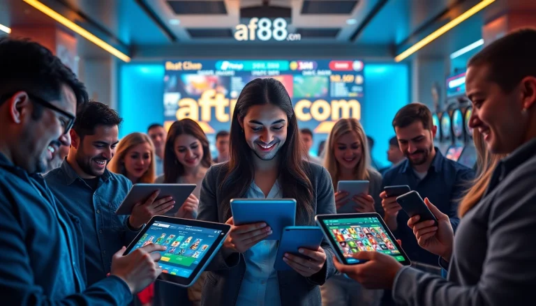 Engaging online betting scene with af88.com interface showcasing diverse gaming options.