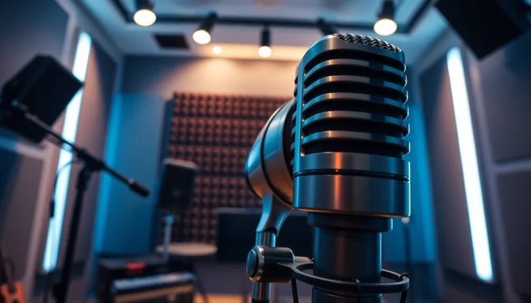 MV 88 microphone in a modern recording studio, showcasing its design and professional features.