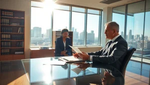 Cohan Legal's personal injury attorney advising a client in a NY office.