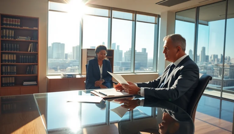 Cohan Legal's personal injury attorney advising a client in a NY office.