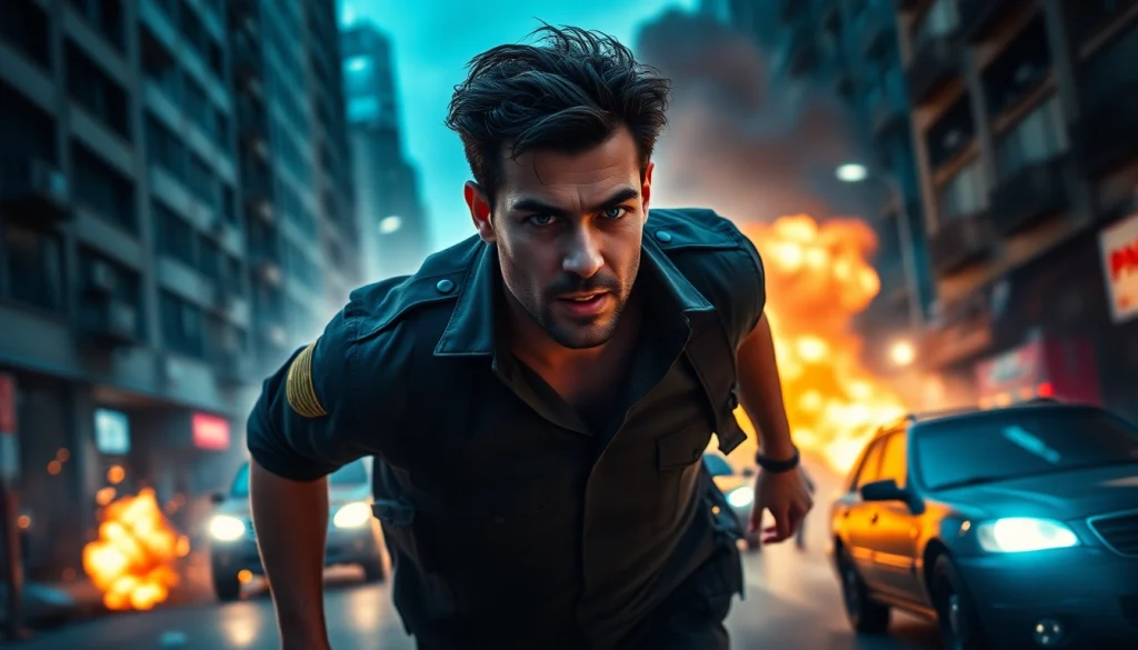 Experience the thrilling chase in Bayside Boom featuring an ex-special forces hero amidst chaos.