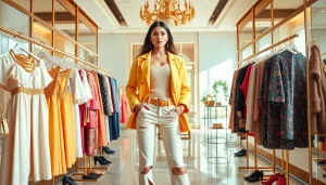 Showcase of fashion apparel at https://www.northernfashions.com in a chic boutique setting.