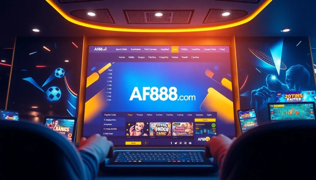 Experience the dynamic interface of AF88.com, a secure online gaming platform.