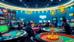 Dynamic online gaming interface showcasing 888 new casino games and USDT transactions.