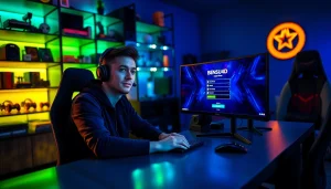 Login to BENSU4D game with a professional setup showcasing vibrant LED lighting.