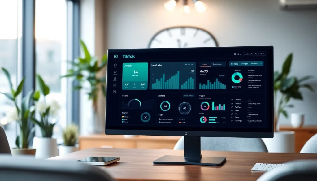 Engaging dashboard of a TikTok SMM panel displaying analytics for effective social media management.