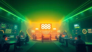 Engaging digital interface of 888 new online gambling platform showcasing various games.