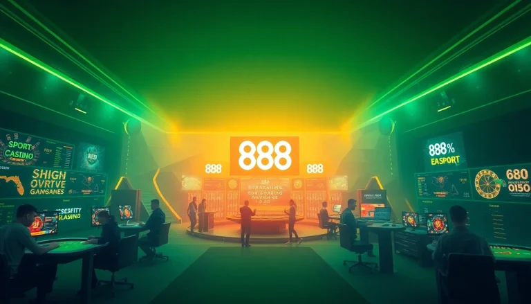 Engaging digital interface of 888 new online gambling platform showcasing various games.