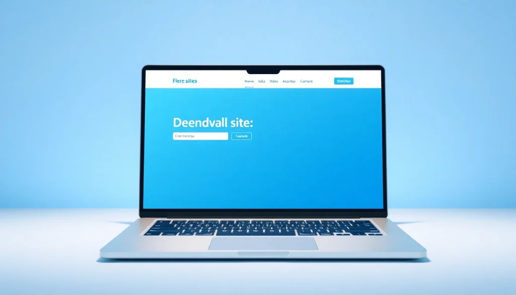 Desenvolvimento de Site otimizado em um laptop, destacando design e funcionalidade atraente.