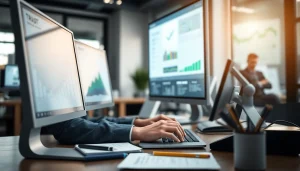 Effiziente Nutzung des Order Entry System für schnelle Auftragsbearbeitung in einem modernen Büro.