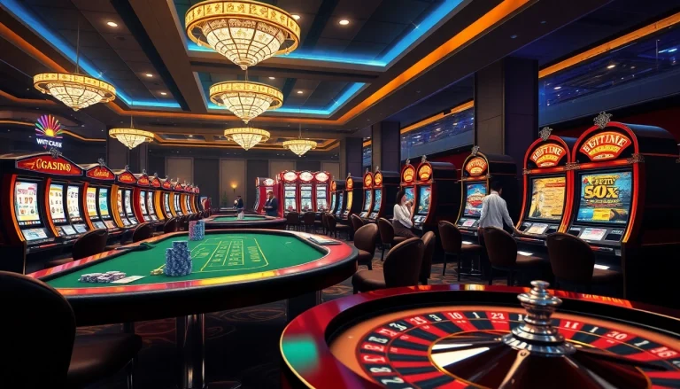 Engaging gaming scene from https://whycazino.com featuring luxury casino tables and slot machines.