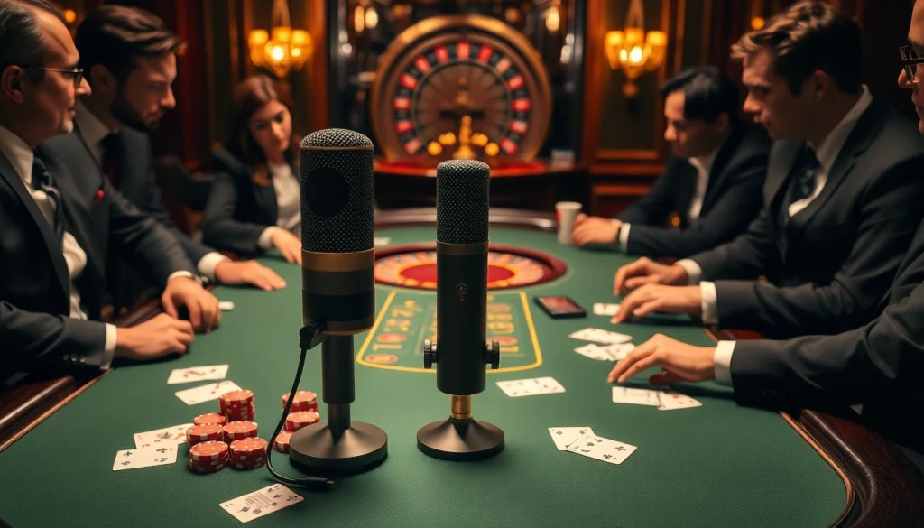 Engaging power play at a casino table with MV 88 microphone capturing the excitement.