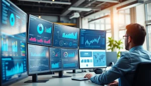 Streamline business efficiency with order processing software showcased in a modern office setting.