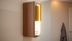 Erforschen Sie den eleganten sonni Spiegelschrank mit integrierter Beleuchtung und modernem Design.