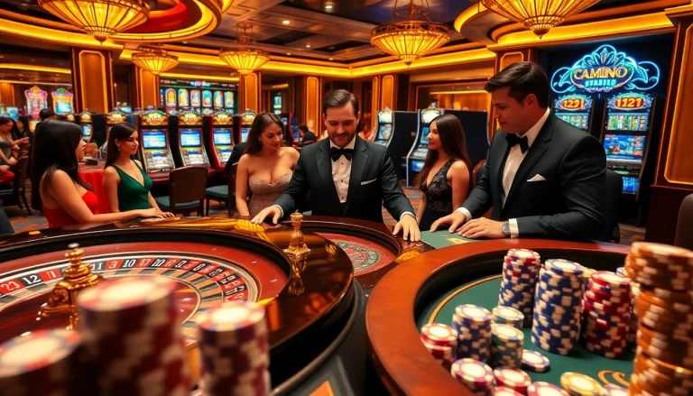 Experience the thrill of mm88.com with players enjoying vibrant roulette and slot machines.
