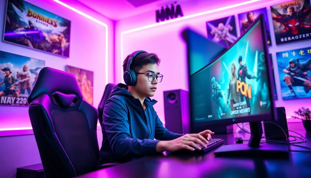 Masuk ke bolahiu login game dengan pemain yang terfokus dan latar belakang yang dinamis.