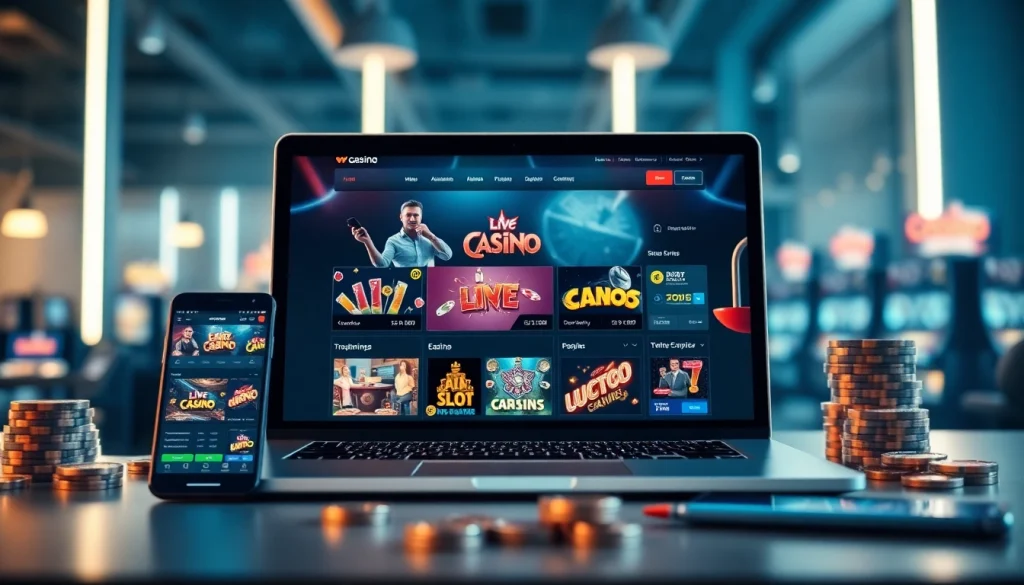 Experience the excitement of online gaming at https://whycazino.com with a modern interface showcasing multiple gaming options.