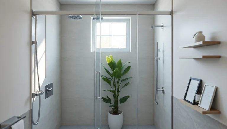 Admire une paroi de douche en verre au design élégant dans une salle de bain moderne.