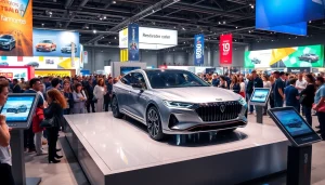 Attendees admire vehicles at the Auto Cars Show event, showcasing automotive innovations.