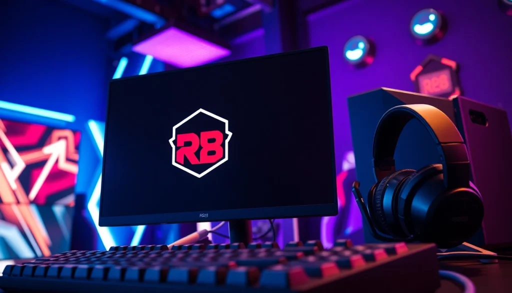 Engaging RR88 gaming setup showcasing advanced technology and vibrant surroundings.