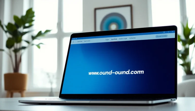 Engaging digital workspace displaying the interface of https://www.ound-ound.com for optimal user interaction.