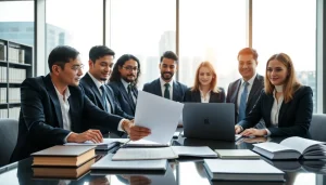 Collaborative legal team discussing strategies at https://www.lalitlaw.com office, showcasing professionalism.