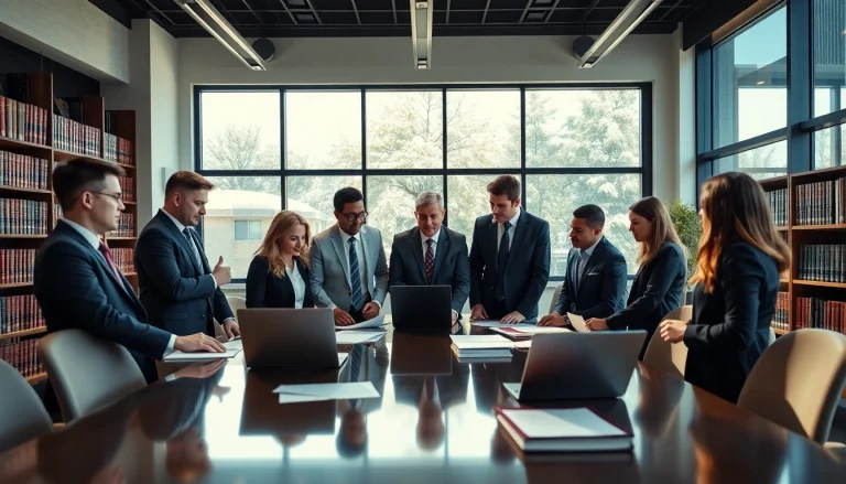 Engaged legal team discussing strategies for clients while representing https://www.turnpikelaw.com.