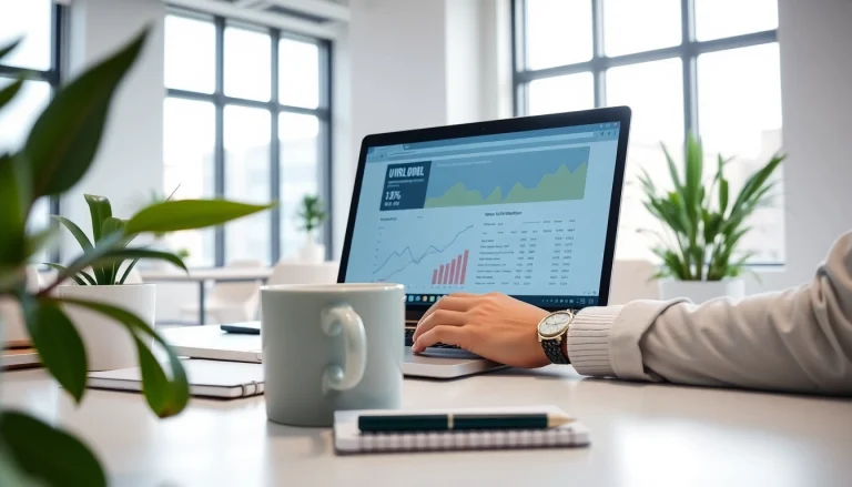 Analyze data with a laptop for the best url shortener to make money in a professional workspace.