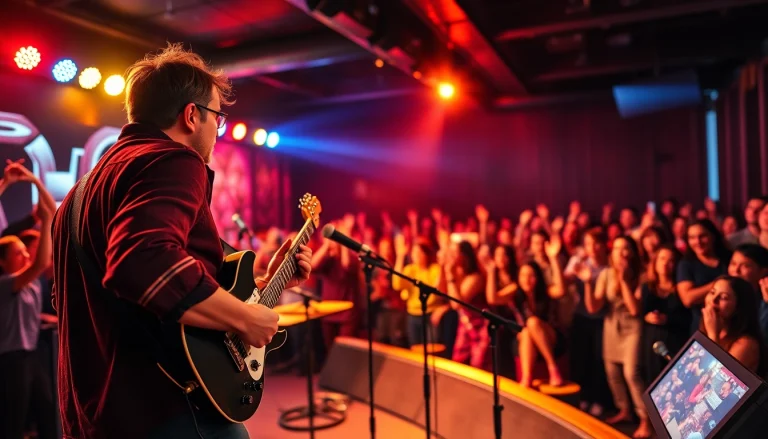 Engaging live performance at kooralive, showcasing musicians and an enthusiastic audience.