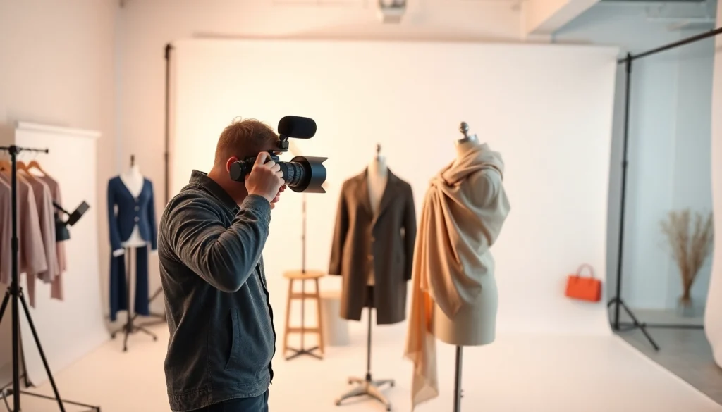 Fotografo ecommerce capturing high-quality product images in studio