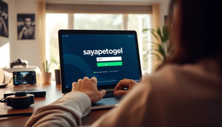 Login ke sayaptogel login dengan antarmuka modern dan berfungsi, menampilkan pengguna bekerja.