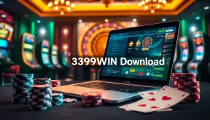 Experience the excitement of gambling with 389WIN Download on a modern online casino interface.