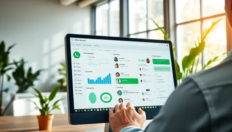 Understanding What is a CRM for WhatsApp with a visual of a CRM interface in a modern workspace