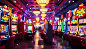 Petanitoto mengundang pemain dengan slot mesin berwarna-warni dan suasana kasino yang energik.