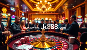 Engage in thrilling casino gameplay at https://nk88.us.com/ with poker chips and roulette excitement.