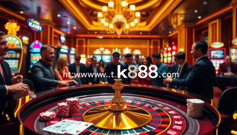 Engage in thrilling casino gameplay at https://nk88.us.com/ with poker chips and roulette excitement.