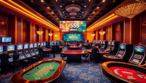 Engaged players at a casino table with chips and cards representing the thrill of gaming at https://bl555.direct/.