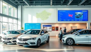 rent a car chisinau office showcasing diverse vehicles and friendly staff