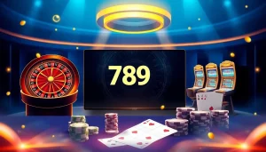 A captivating online gambling environment featuring nhà cái 789win's dynamic casino interface with roulette and slot machines.