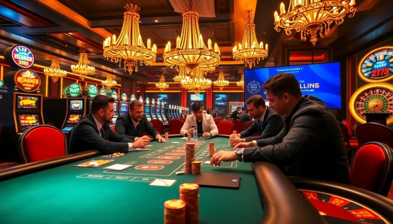 Exciting poker game action at https://topclub.site/ with professional players and vibrant casino ambiance.
