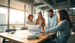 Engage with 2020group.co.za, showcasing professional town planners collaborating in a bright office.