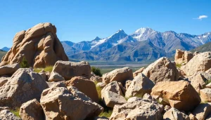 Explore geology through vibrant rock formations in a stunning natural landscape